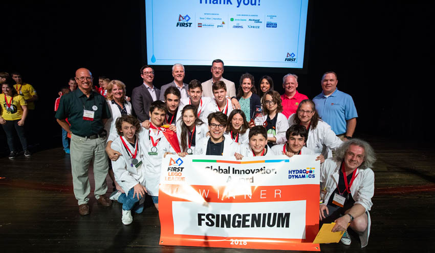 El equipo español FSIngenium gana el GIA de FIRST LEGO League en California gracias a HYDROBALL