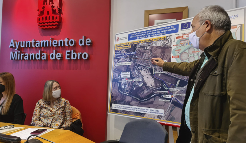 Licitadas las obras de ampliación y mejora del saneamiento de Miranda de Ebro por 14,8 millones