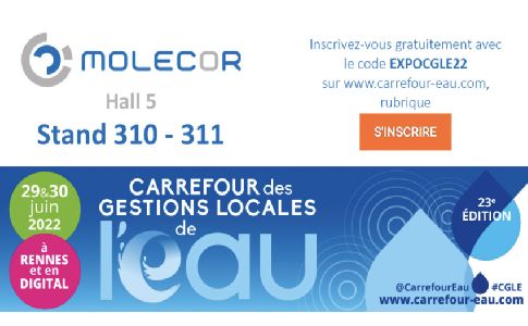Molecor estará presente en la 23ª edición Carrefour des gestions Locales de l'eau