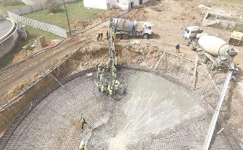 La construcción de la depuradora de Cambérène avanza a buen ritmo