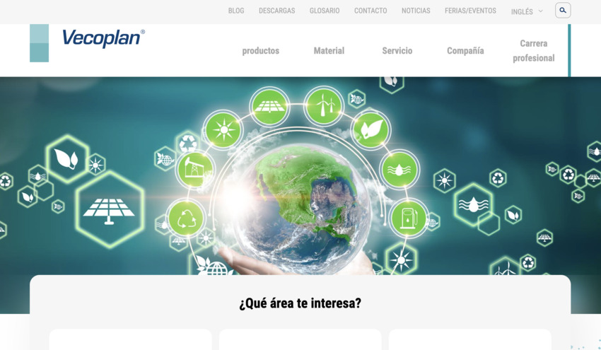 Vecoplan renueva su web para hacerla más intuitiva, eficaz e instructiva